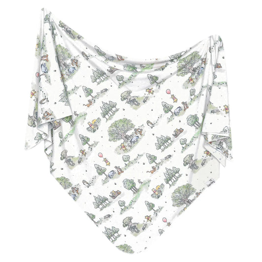 Hundred Acre Wood Knit Swaddle Blanket - Copper Pearl