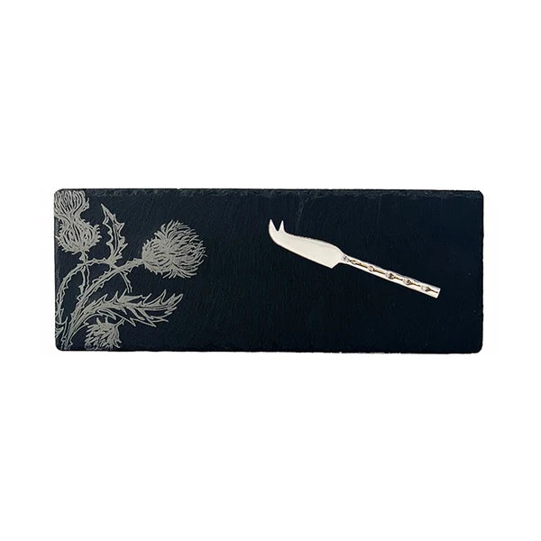 Thistle Trio - Mini Slate Cheese Board & Knife Set