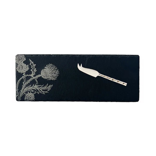 Thistle Trio - Mini Slate Cheese Board & Knife Set