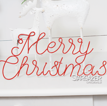 Merry Christmas Wire Sign