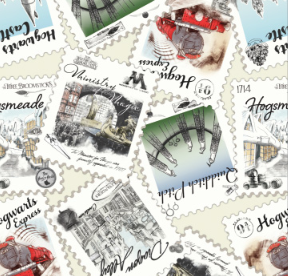 Harry Potter Stamps - Wizarding Stamps - Cream