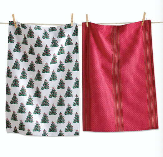 VERY MERRY TREE DISHTOWEL S/2