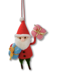 SANTA WITH PRESENTS ORNAMENT
