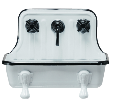 4"L x 4-1/2"H Metal Sink Shaped Soap Dish