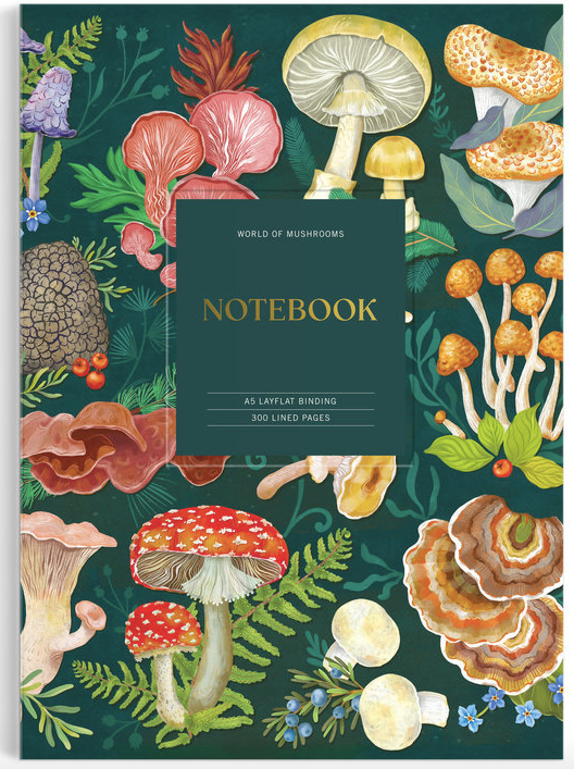 World of Mushrooms Premium A5 Notebook