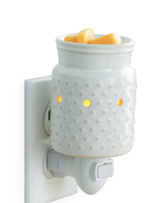Pluggable Classic Fragrance Warmer - White Hobnail