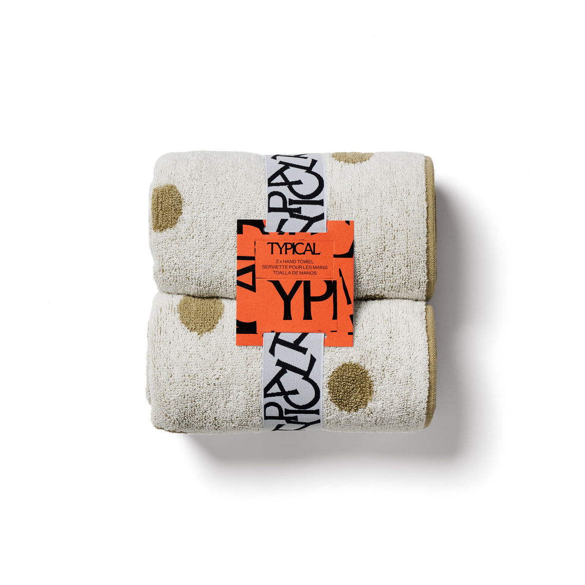 Scattered Polka Dot Hand Towel - set of 2