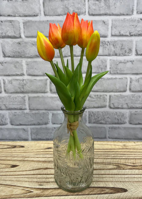 10" Fresh Touch Mini Wild Orange Tulip