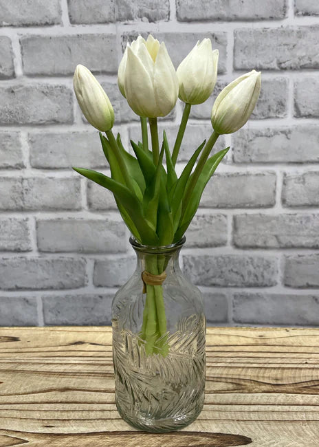 10" Fresh Touch Mini Wild White Tulip