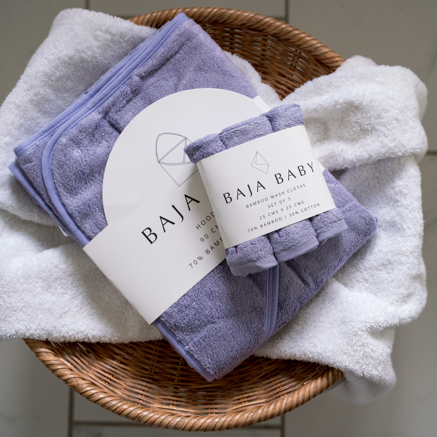 Bamboo/Cotton Hooded Towels: Rose