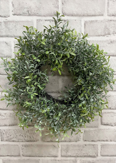 12.5" Dusted Boxwood Wreath