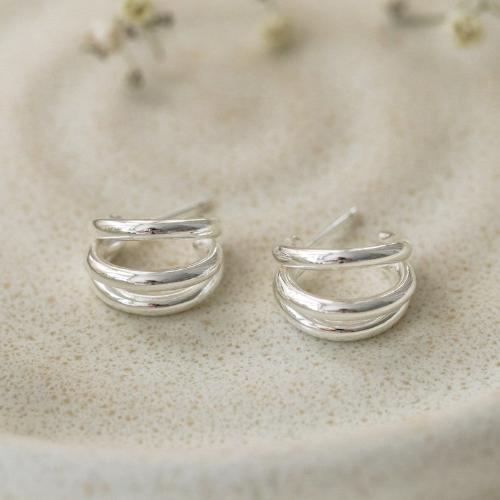 Hat Trick Hoop Earrings