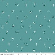 Ski Hill -Skiers - Teal