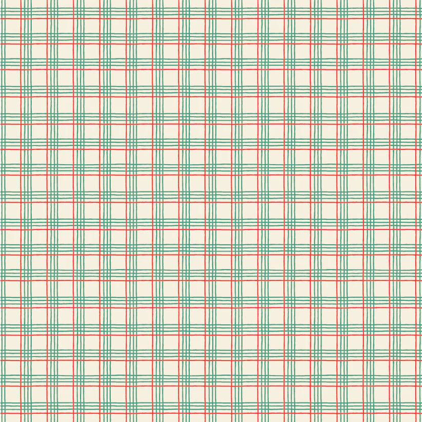 Christmas Plaid Green - Oh What Fun by Poppi Cotton