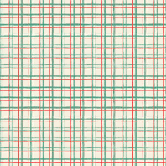 Christmas Plaid Green - Oh What Fun by Poppi Cotton