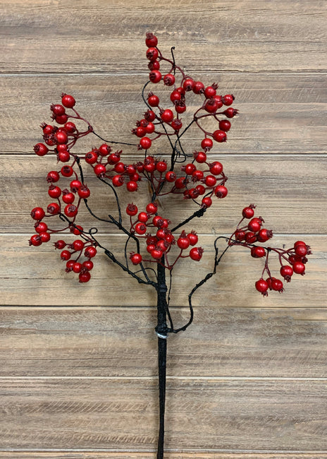 26" Red Berry Spray