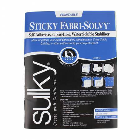 Sticky - Fabri Solvy Printable Sheets