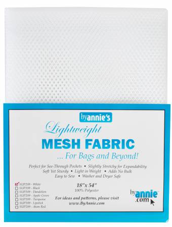 LIghtweight Mesh Fabric - byAnnie.com - White