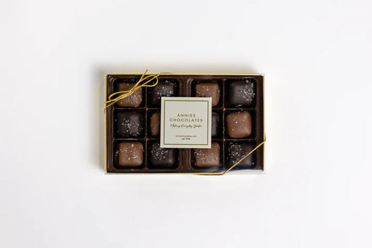 Milk & Dark Chocolate Sea Salt Caramel Collection 12pc