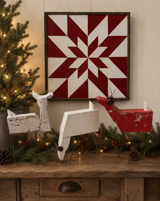 Wooden Pinwheel Barn Star