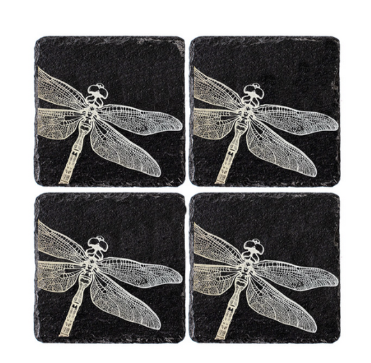 Slate Coaster Set of 4 - Dragonfly