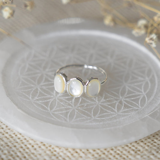Tri Essence Mother of Pearl Ring