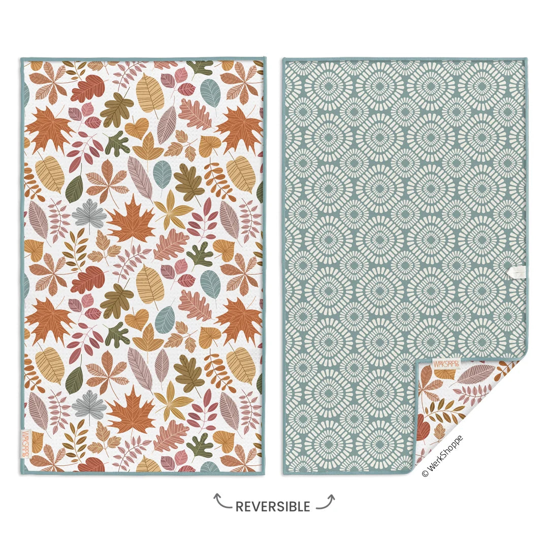 Autumnal Leaf Microfiber Towel