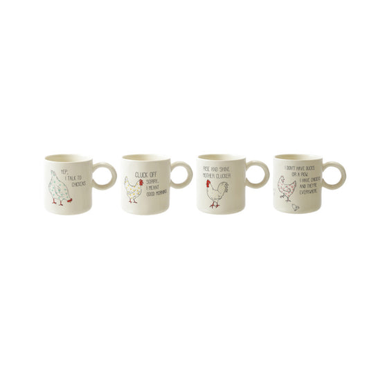 Chicken Stoneware Mugs 15oz