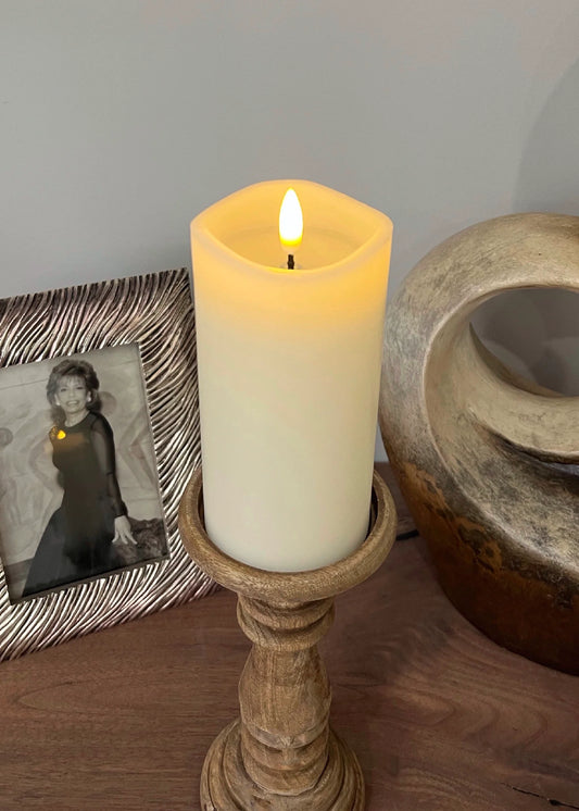 8" LED Pillar Candle - Ivory