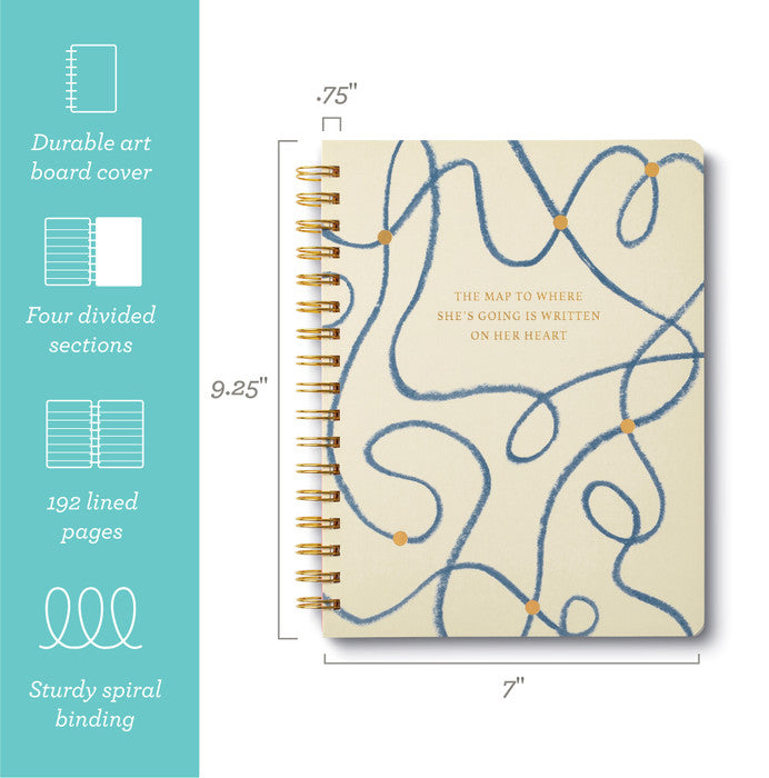 Spiral Notebook The Map to Where She's Going