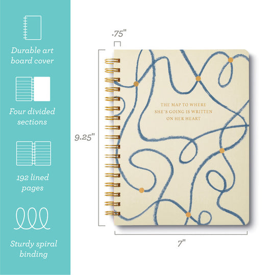 Spiral Notebook The Map to Where She's Going
