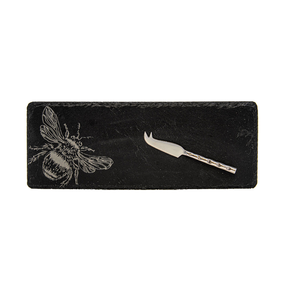Slate cheese Board with Knife Set