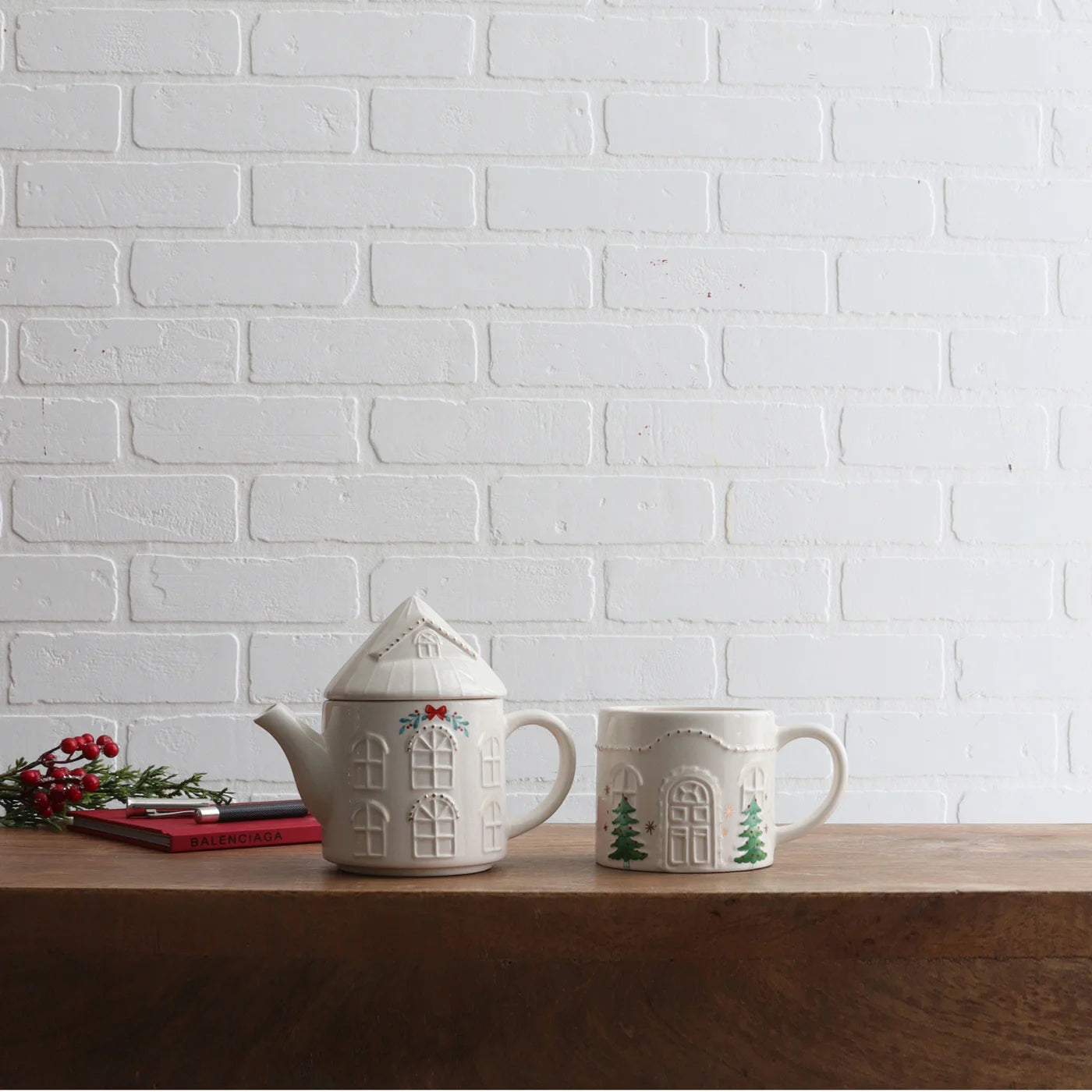 Stacked Home Tea Pot and Mug