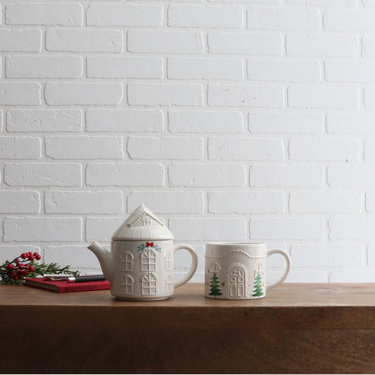 Stacked Home Tea Pot and Mug