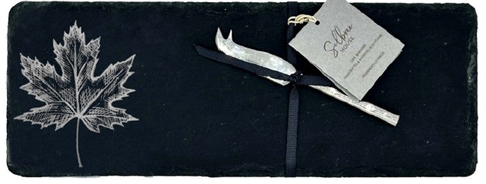 Slate cheese Board with Knife Set