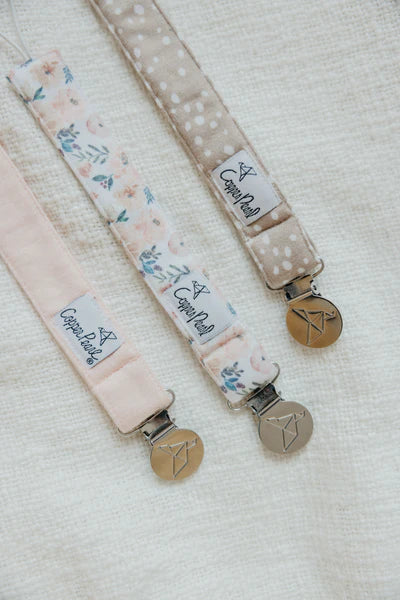Autumn Binky Clip Set - Copper Pearl