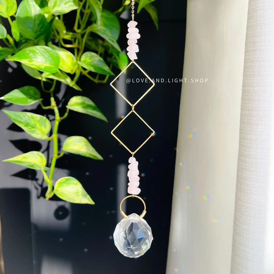 Rose Quartz Suncatcher