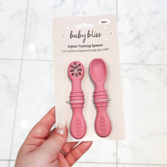 Infant Training Spoons: Dusty Rose