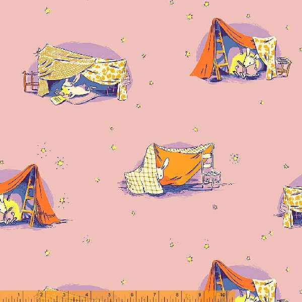 Windham Fabrics - Lucky Rabbit - Quilt Tent Lilac