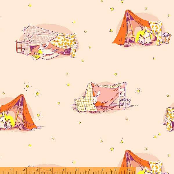 Windham Fabrics - Lucky Rabbit - Quilt Tent Blush