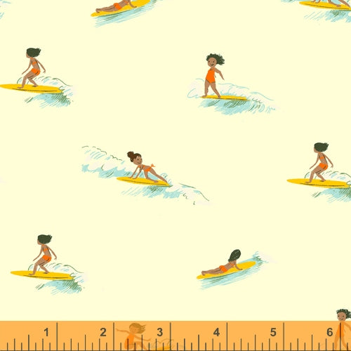 Windham Fabrics - Malibu - Tiny Surfers Cream