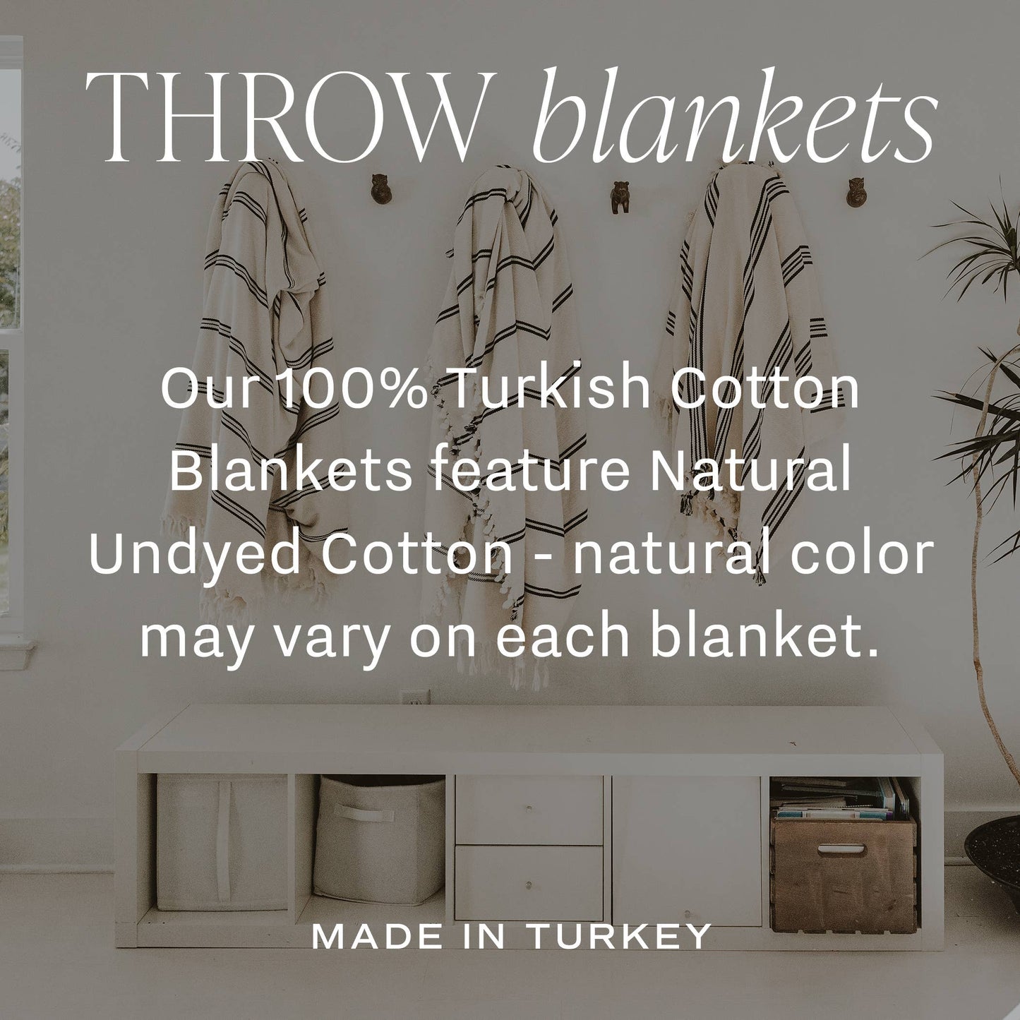 Henley Turkish Cotton Throw Blanket - Home Decor & Gifts