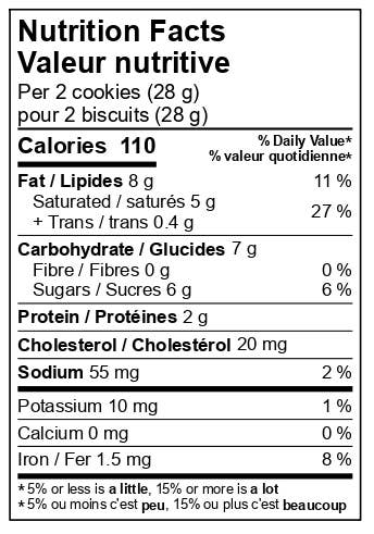 Dark Chocolate Shortbread: 160g