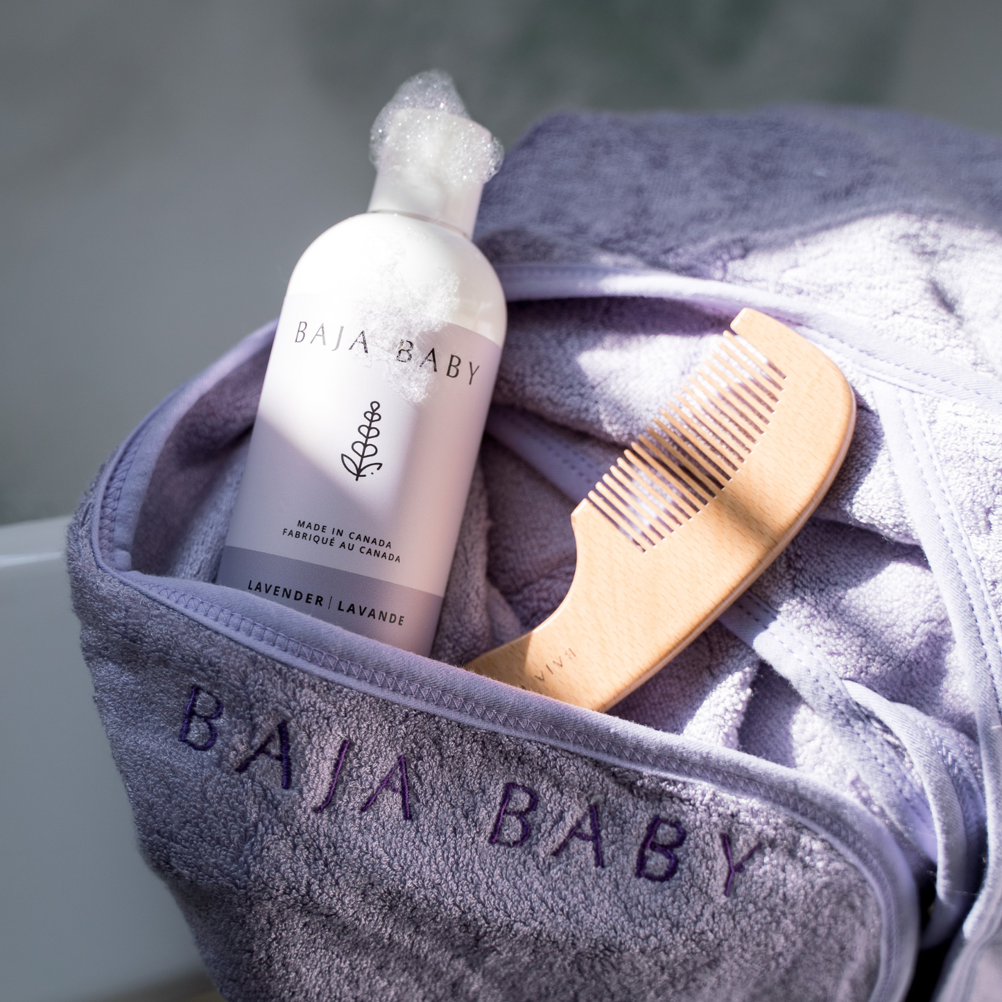 Bamboo/Cotton Hooded Towels: True Blue