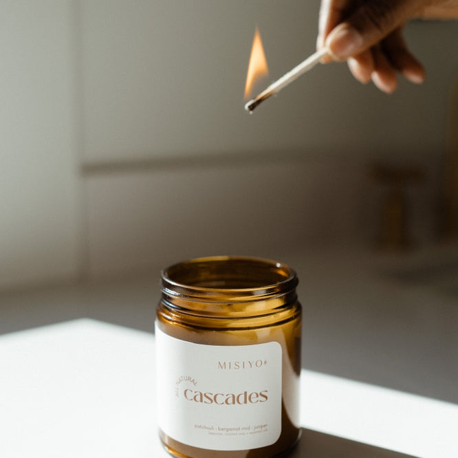 Cascades | natural beeswax blend candle jar