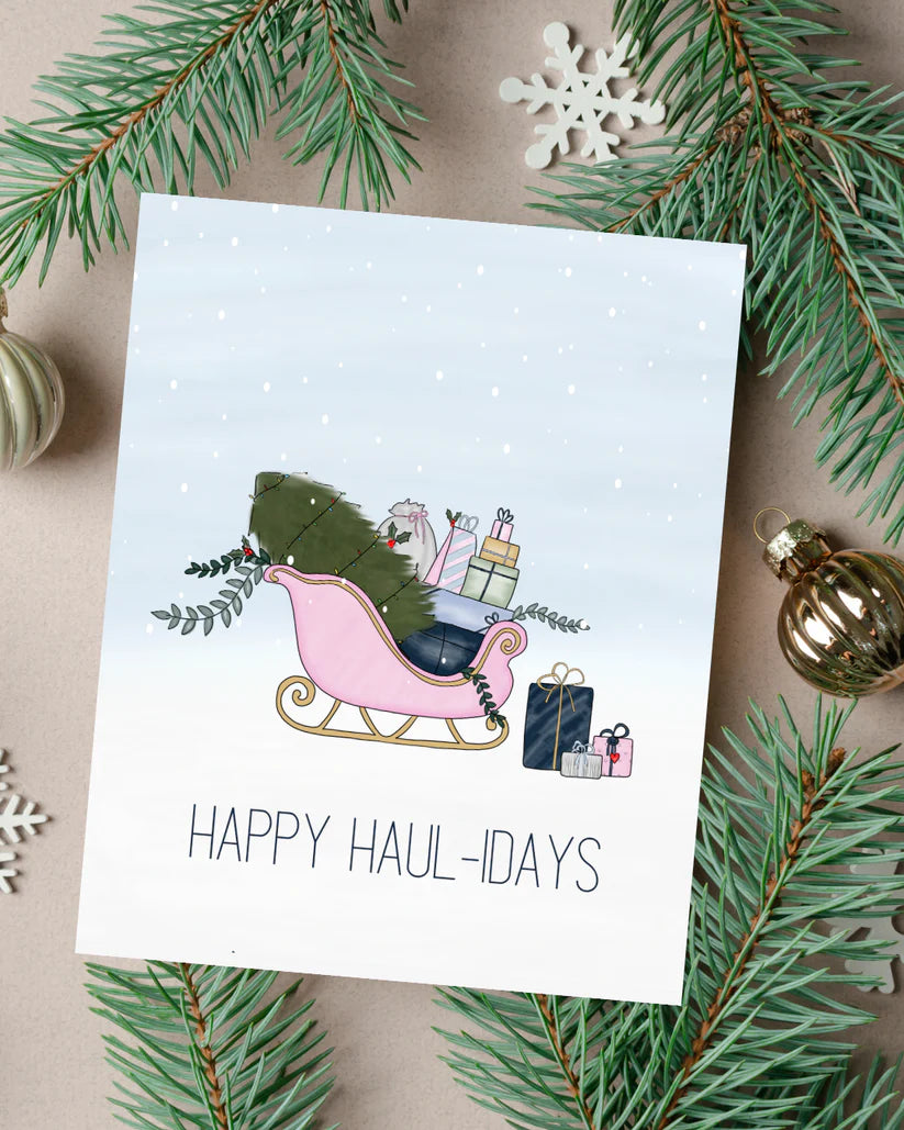'Happy Haul-idays' Holiday Card