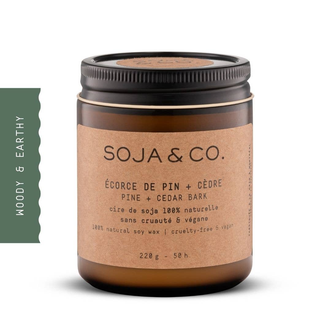 Soy Wax Candle | Pine + Cedar Bark: 8oz
