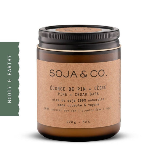 Soy Wax Candle | Pine + Cedar Bark: 8oz
