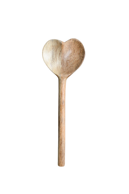 Heart Shaped Mango Wood Spoon