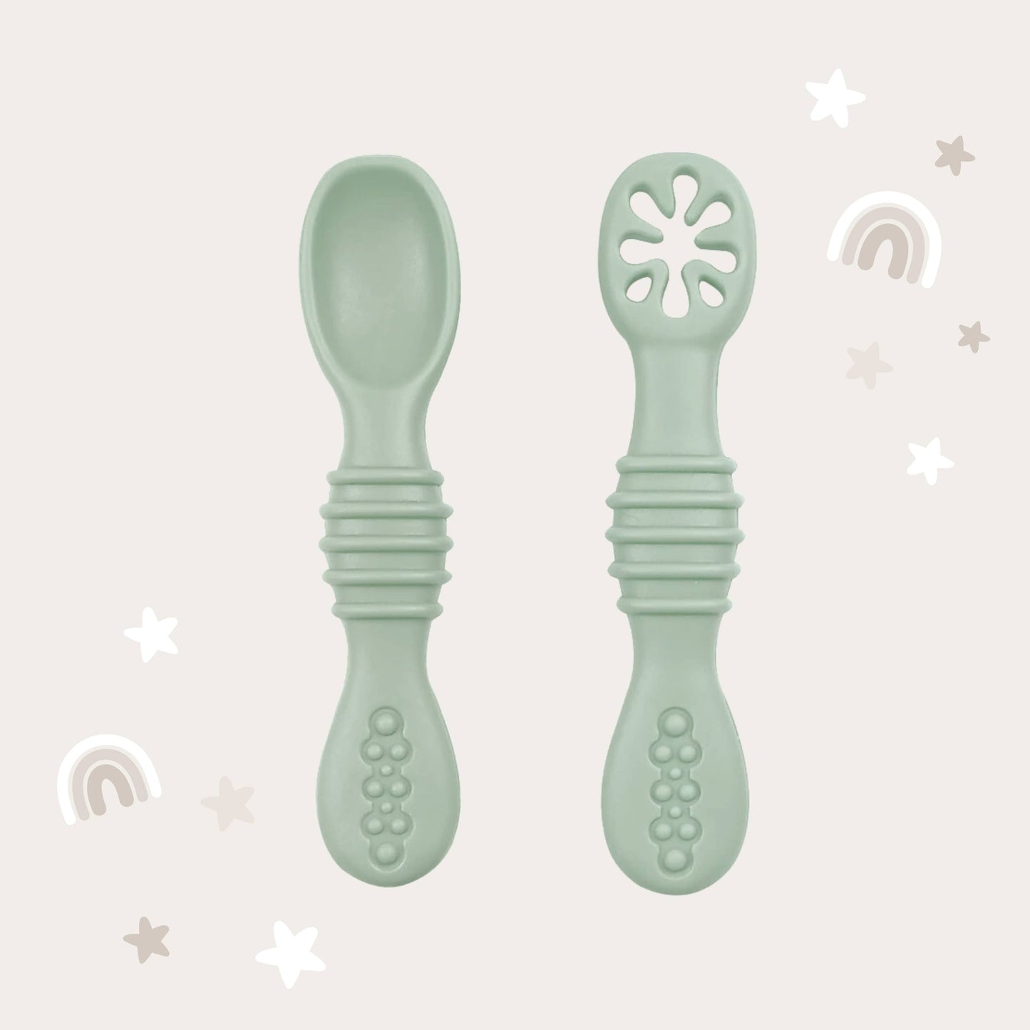 Infant Training Spoons: Sage
